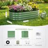 3Pcs Galvanized Raised Garden Bed Kit Outdoor Metal Raised Garden Beds for Vegetables Flowers Herbs Rust-Resistant Easy Assembl