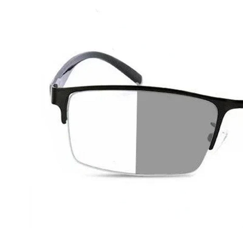 Ochelari Fotocromatici Stil Business Ochelari de Soare Metal Cadru Jumătate Ochelari pentru Miopie Protecție Ochi în Aer Liber Ochelari Plați