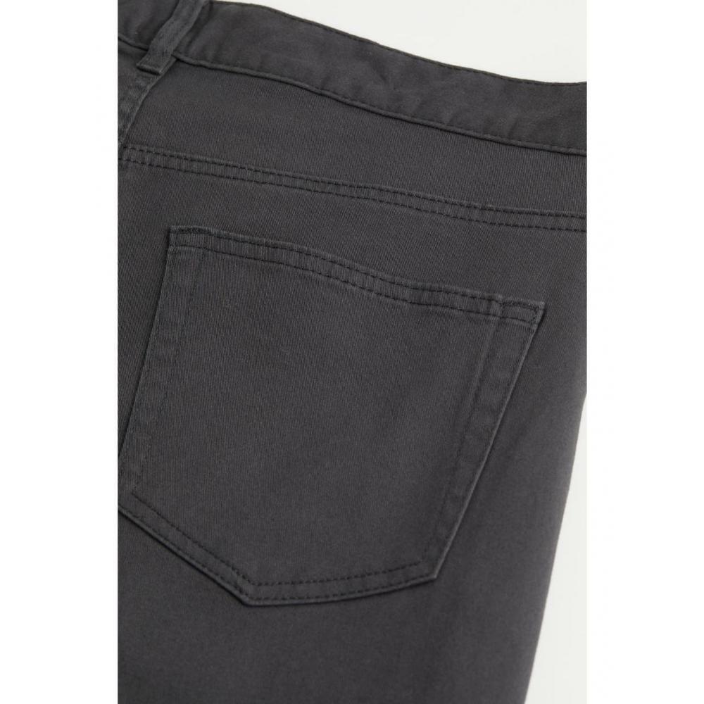 H M sliM Fit Cotton Twill Pants Dark Gray 1074402003