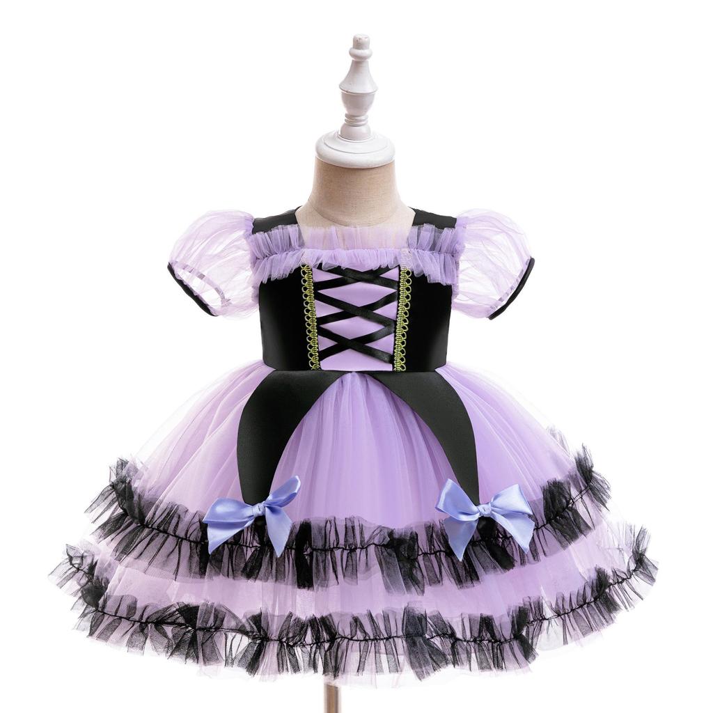 Mädchen Kuromi Lila Lolita Prinzessinnenkleid - Halloween Cosplay Kostüm