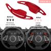 Red Aluminum Steering Paddle Shifter Extension Cover Trim Interior Accessories For Chevrolet Camaro 2016-, 2014- Chevrolet Corvette C7