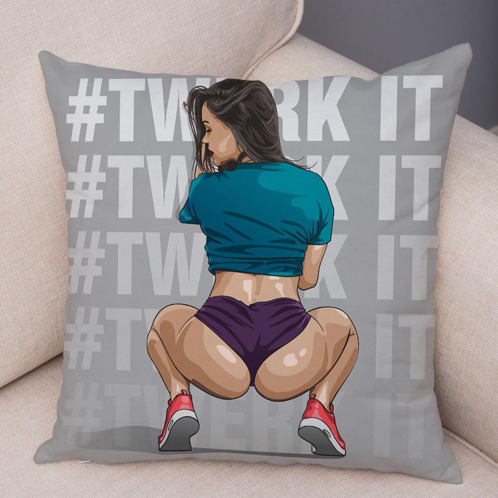 Sofa Car Home Fashion Girl Soft Pillowcase Sexy Ladies  Decoration Cartoon  Chest Cushion Cover