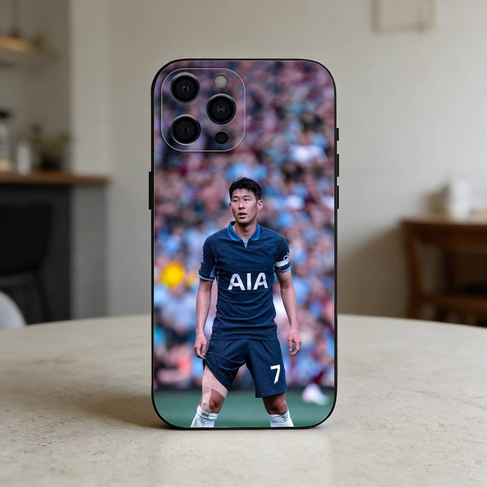Football S-Son H-Heung-minS Phone Case For iPhone 17,16,15,14,13,12,11 Plus,Pro,Max,Mini Silicone Black Soft Cover