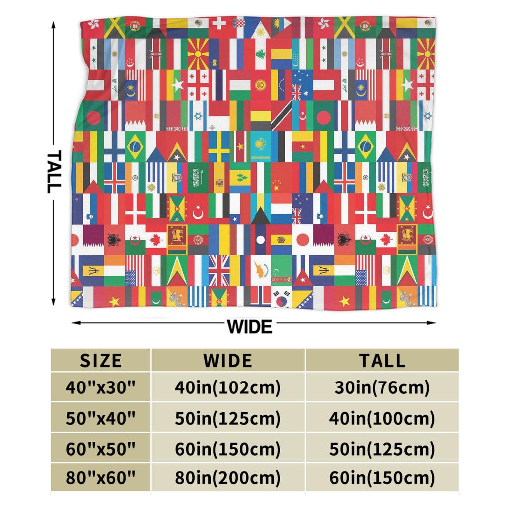 Flags Of All Countries (12) Blanket Quality Warm Soft Throw Blanket Winter Girls Boys Bedroom Comfortable Bedspread
