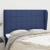 VidaXL Headboard with Ears Blue 147x23x118-128 Cm Fabric3117960