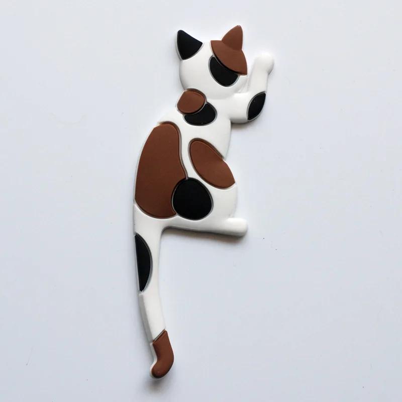 Magnetic Cartoon Cat Refrigerator Sticker Fridge Magnet Hanging Hook Tail Fridge Magnet Hook Door Home Decorations Souvenir