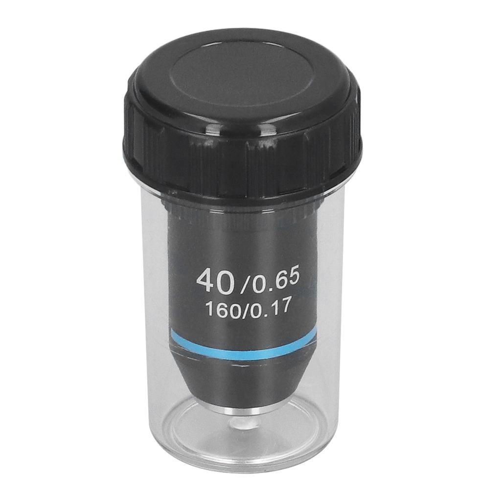 Achromatic Microscope Objective 40X High Magnification 20.2mm Thread Standard RMS Black 195