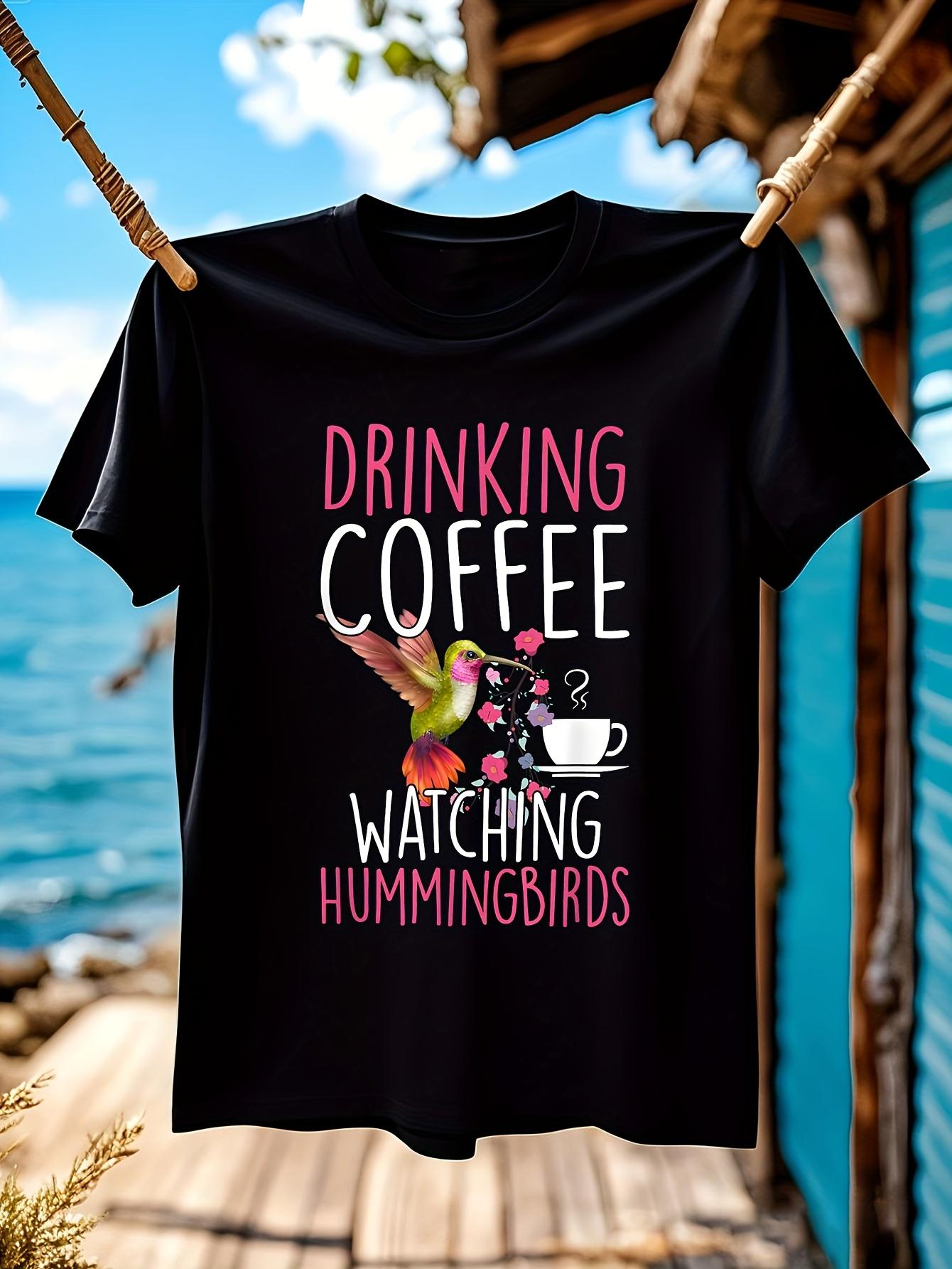 Heavyweight 220gsm Cotton Tshirt - Drinking Coffee Watchi... XL