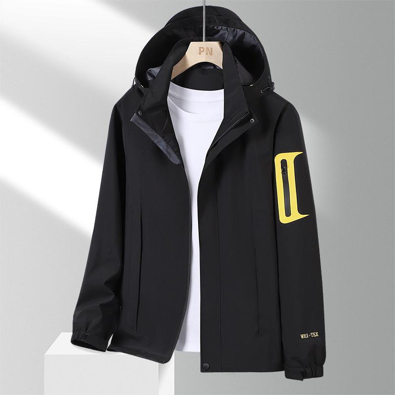 Tarnfarben-Windjacke für Herren & Damen: Wasserdichte, winddichte, einlagige Freizeitjacke für Bergsteigen im Frühling und Herbst.