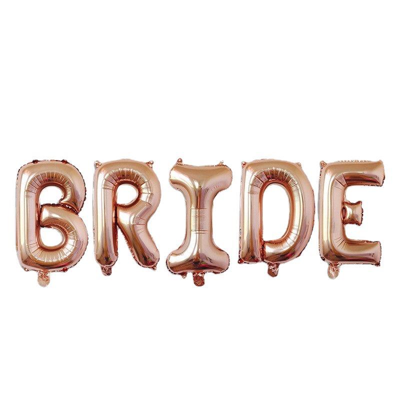 16-Inch 'BRIDE TO BE' White Balloon Set & 40-Inch 'BRIDE' White Letter Balloons