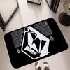 Street Art Graffiti Carpet Mat Urban Trendy Abstract Geometric Logo Newspaper Clippings Home Decoration Rug Welcome Mat