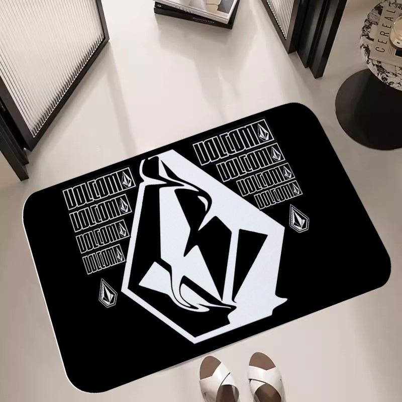 Street Art Graffiti Carpet Mat Urban Trendy Abstract Geometric Logo Newspaper Clippings Home Decoration Rug Welcome Mat