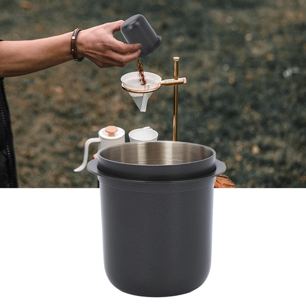150ml Stainless Steel Stickless Coffee Dosing Cup, Anti-Flying Powder, Easy to Clean, Compatible with 58mm Italian Handle Espresso Machines, DIY Tool
