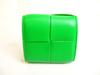 Authentic BOTTEGA VENETA Intrecciato Green Leather Cassette Folded Coin Purse #9950  Refurbished