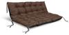 Set of Garden Cushions 120/80 Cm + 120/40 Cm for a Bench, Pallets, Waterproof, Brown