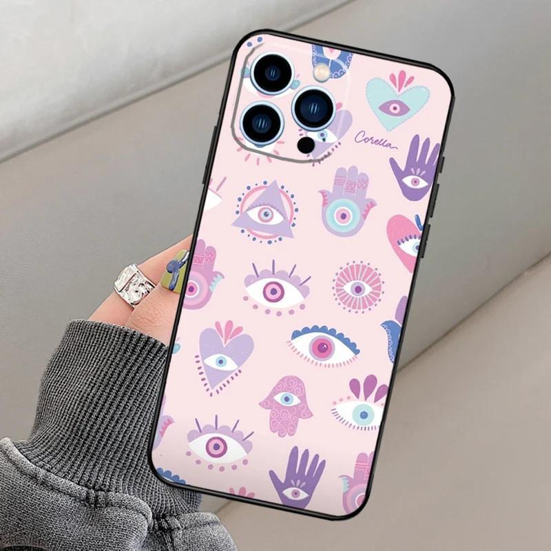 

Чехол для мобильного телефона Apple iPhone15 Mini, чехол для мобильного телефона Evil Eye, окрашенный чехол с защитой от падений, чехол для мобильного телефона Huawei с защитой от падений. iPhone 13