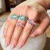 Starfish Crystal Beaded Ring - Versatile Elastic Design for Women & Girls