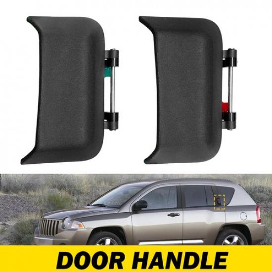 2X Left Right Rear Black Exterior Door For Handle Jeep Compass 2013-2016 North