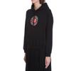 (WMNS) Balenciaga BB Logo Hooded Long Sleeves Hoodie Black Women's 612959TJVD71000