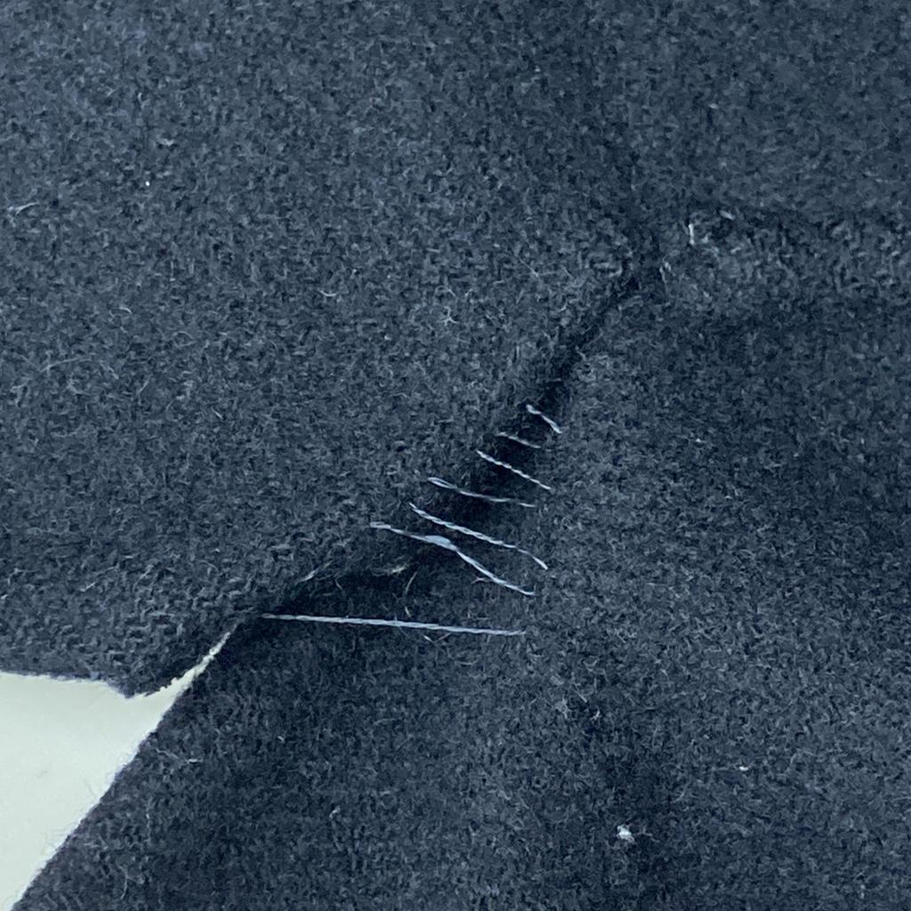 GALERIE VIE Navy Cashmere Blend Wool Light Melton Chester Coat Coat 34 NavyUsed