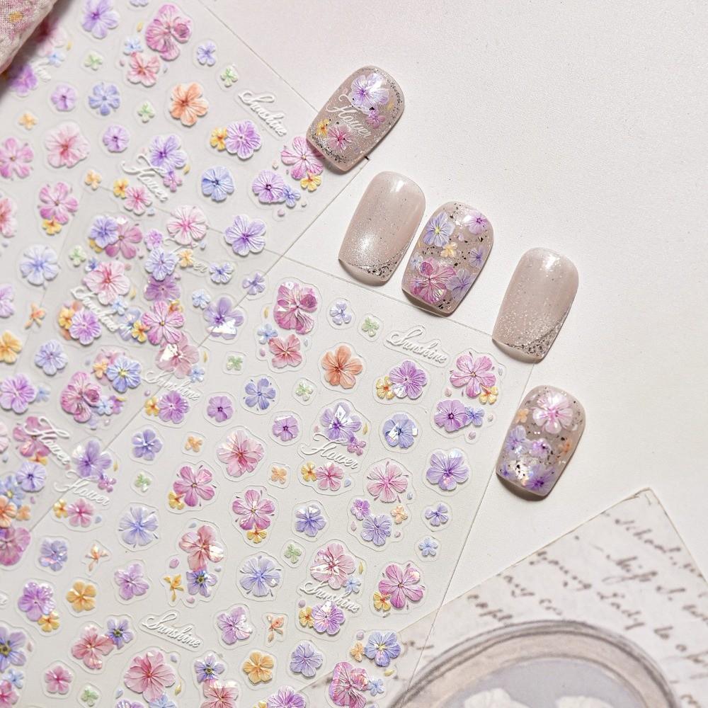 DIY Nail Art Stickers Self Adhesive Manicure Stickers Long Lasting Flowers Nails Decals  Nail Art