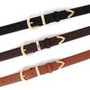 Versatile Korean Decorative Ladies Leather Dress Belt with Retro Gold Pin Buckle