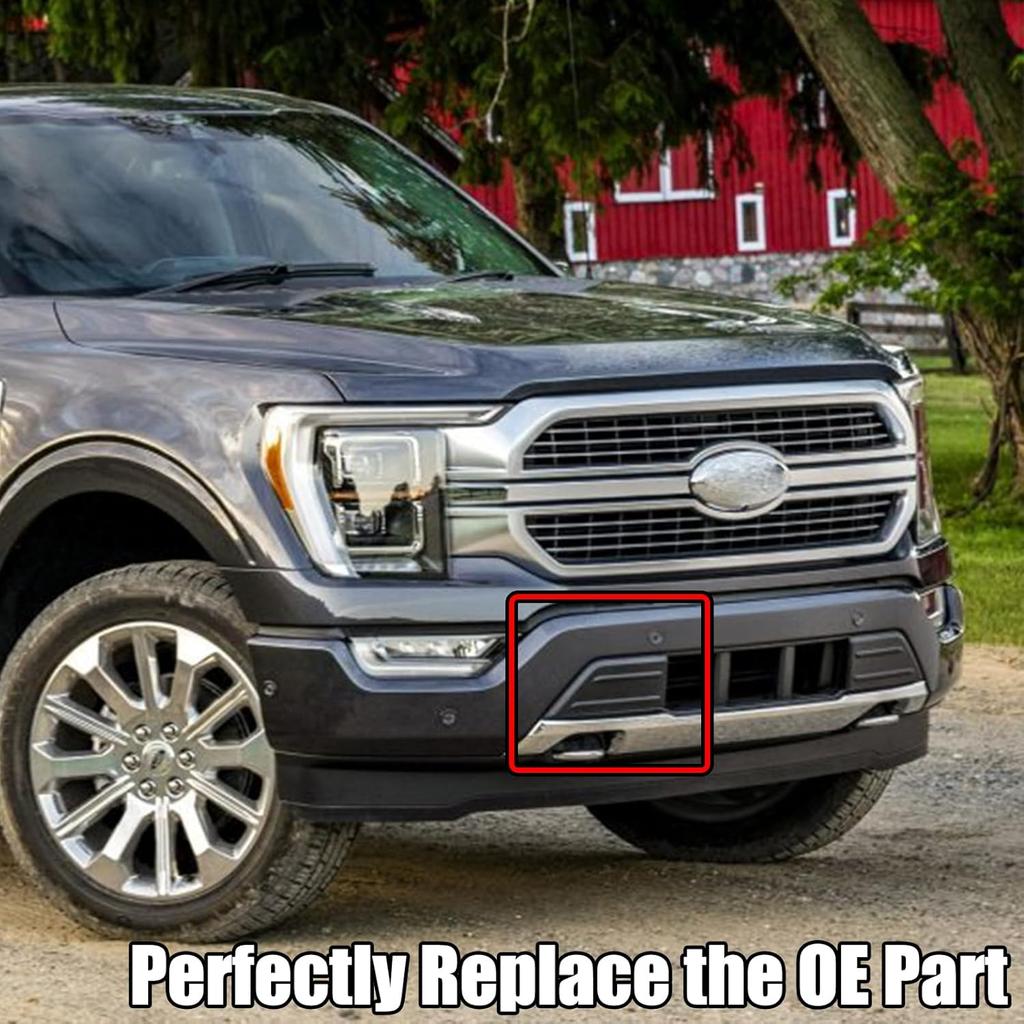 Front Lower Bumper Guards Pads Inserts End Caps Outer Cover Panel Grill for Ford F-150 F150 2021 2022 2023 Passenger Side ML3Z-17E810-AA Exterior