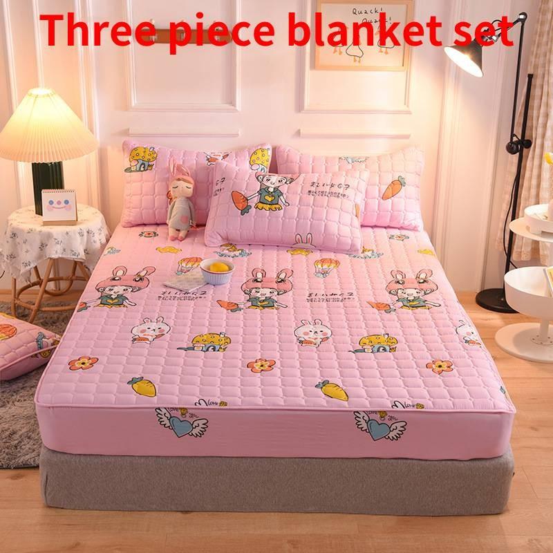 Moderne, vereinfachte Bettdecke mit Baumwollfüllung und rutschfesten Rändern für das Bett