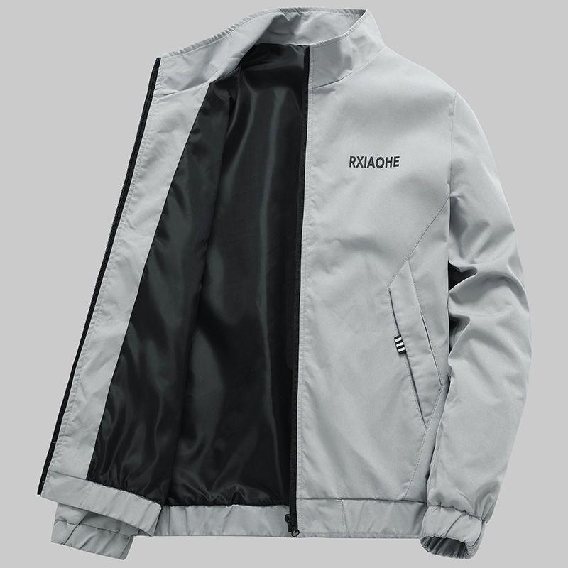 Мужские новые весенне-осенние пальто, модные куртки со стойкой, ветровки, красивые пальто, мужские куртки, топы M серый