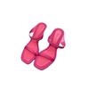 2025 summer Internet celebrity new with skirt high heels sandals women wear silver black word with stiletto sandals