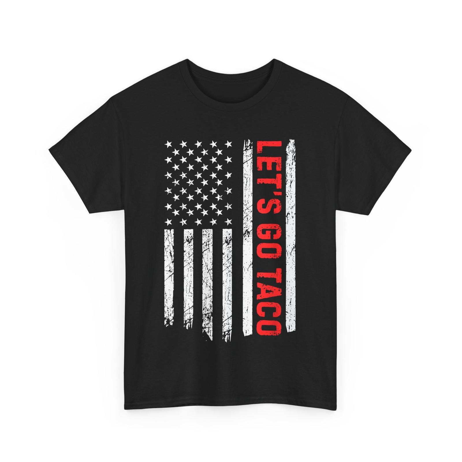 Let s Go Taco American Flag Taco Lovers Vintage T-Shirt Mens Womens Tees Top S