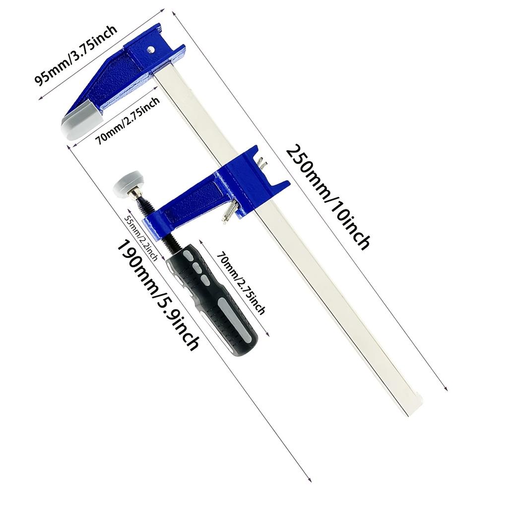 2/4 Pack Steel F Clamp Light Duty, 6 inch Bar Clamp Set, for Woodworking, Metal working, 300 lbs Load Limited