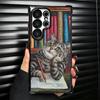 Funny Cats Fashion Style Plating Phone Case For Samsung Galaxy S24 S25 FE S26 Edge S23 Ultra S22 S21 Plus S20 Anti-Fall Airabag
