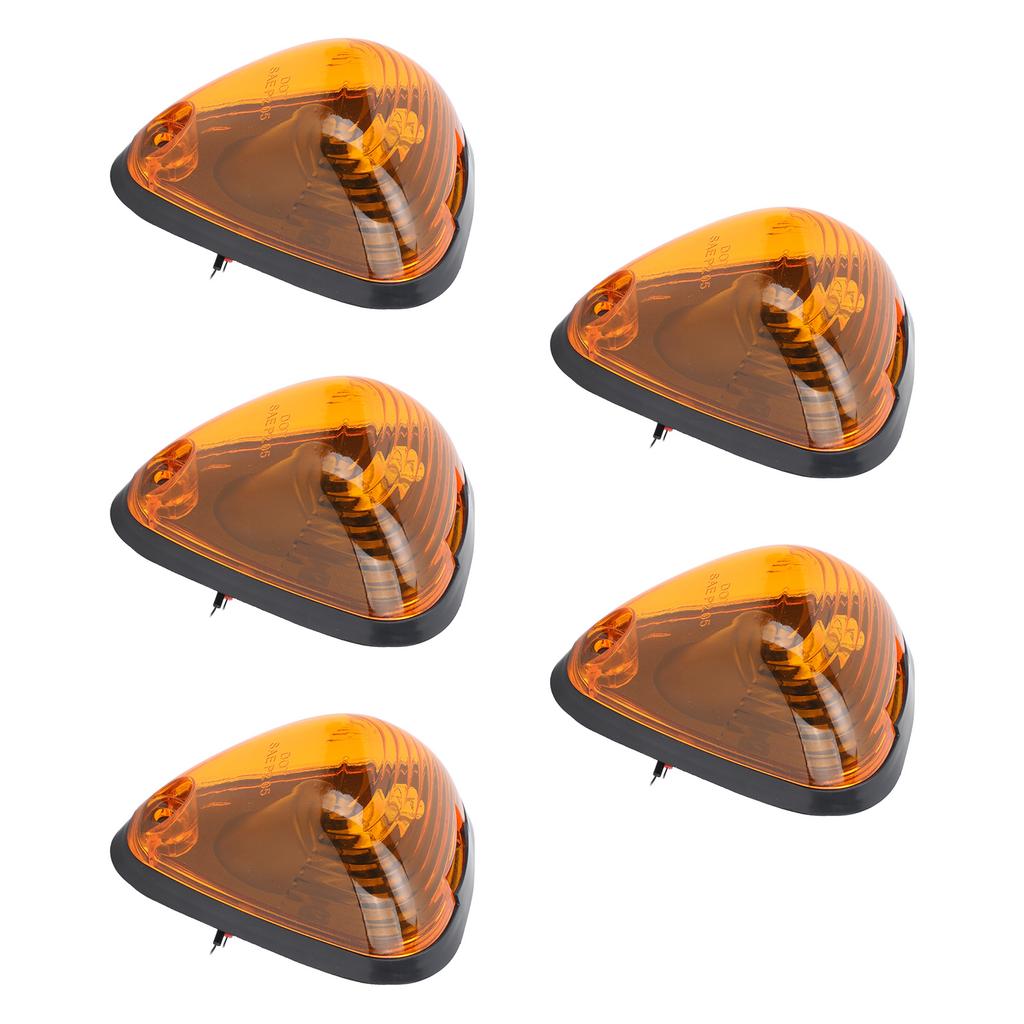 5 Stück LED Kabinenmarkierungsleuchte 12V Bernstein Hohe Helligkeit Wasserdicht Stoßfest Kabinendachmarkierung