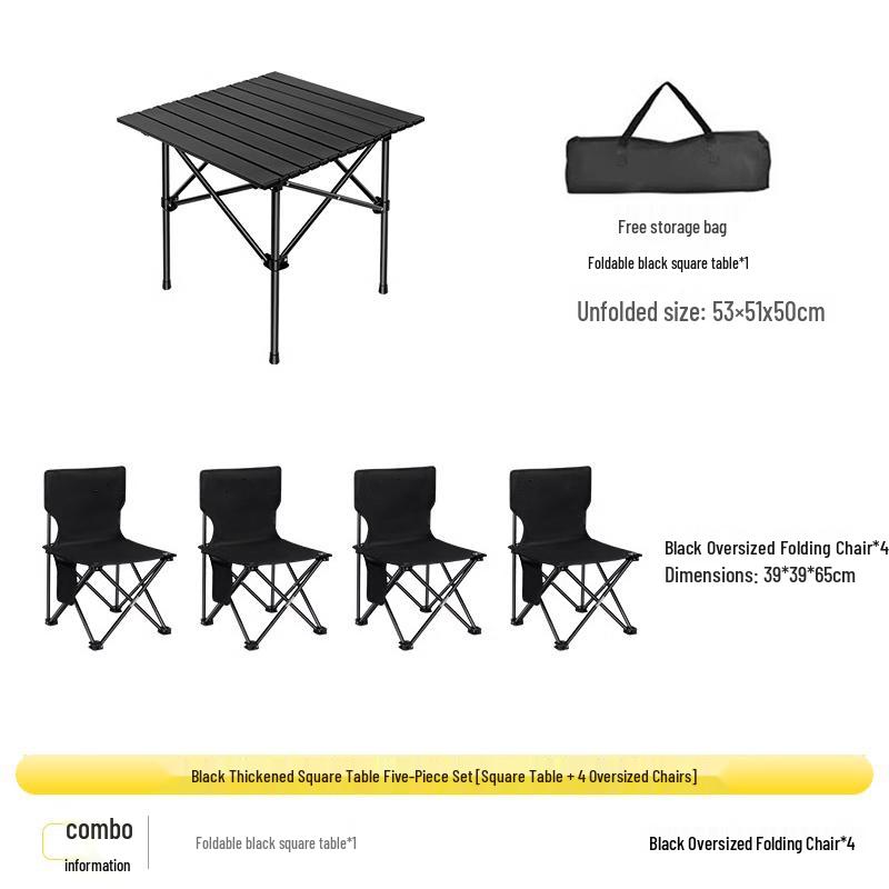 Ultra-light Portable Folding Outdoor Table & Chair Set for Camping and Picnics