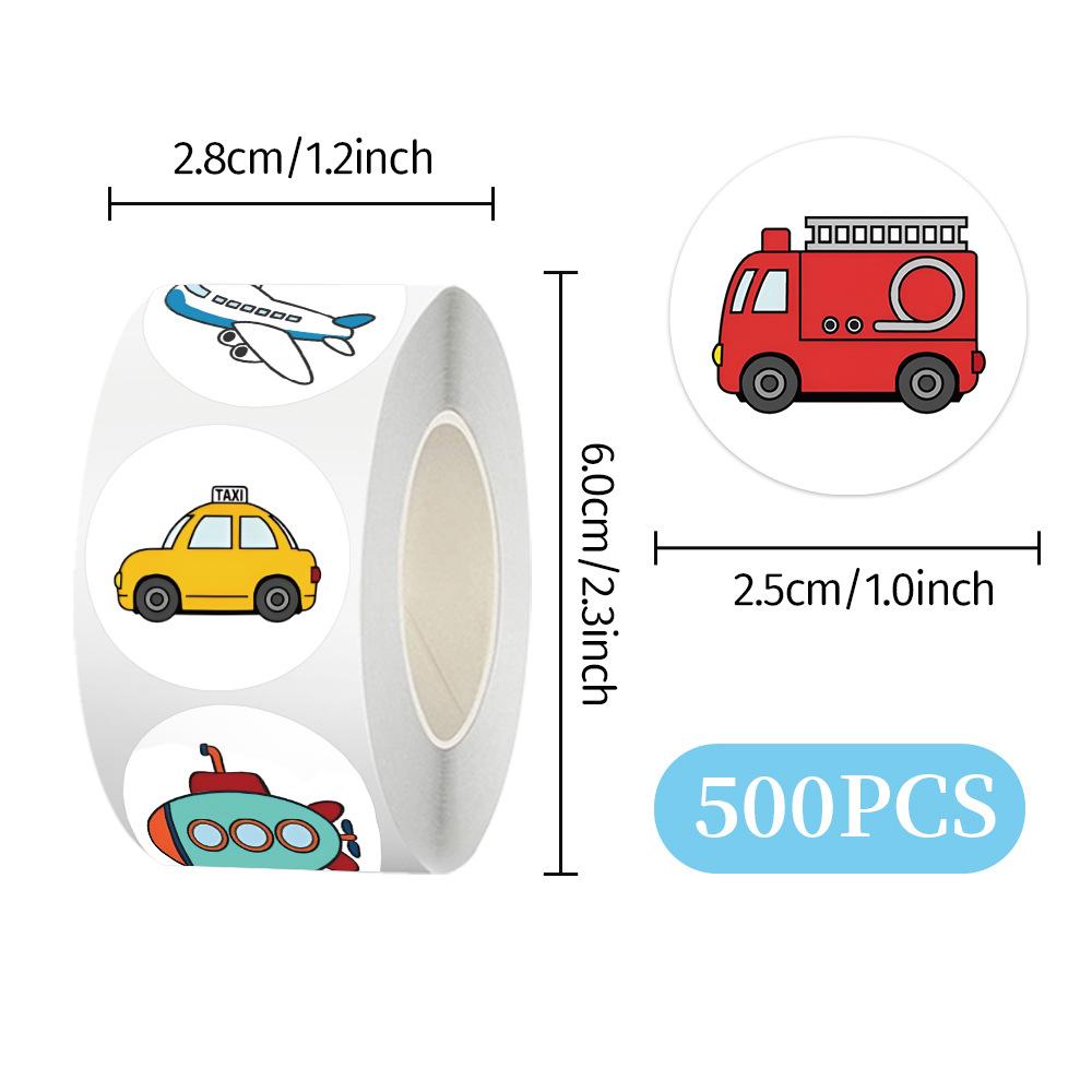 500Pcs/Roll Transportation Means Of Transport Graffiti Stickers Cars Airplanes Cartoon Decal Diy Luggage Phone Guitar Kid Toys