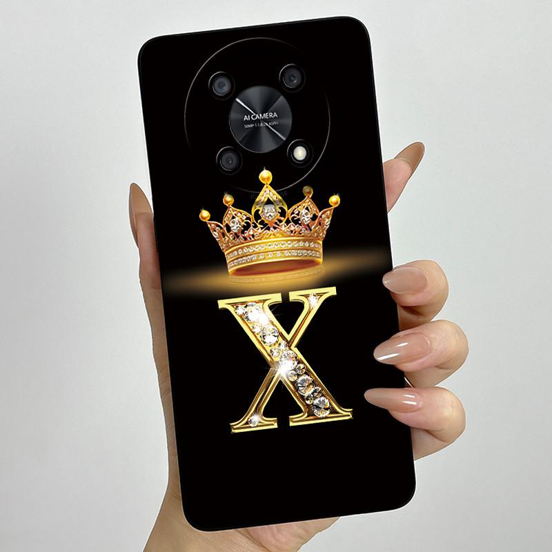 For Huawei Nova Y90 (CTR-LX2) / Nova Y91 (STG-LX1) Fashion Initial Letter Couple Phone Case Soft Silicone TPU Protective Casing