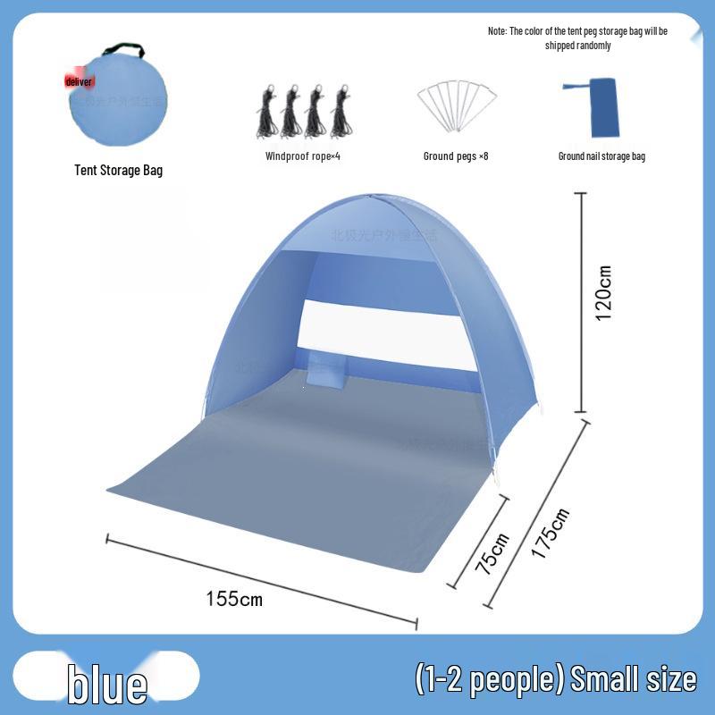 Tragbares Sonnenschutzzelt mit Schnellöffnung – Leicht, faltbar und familienfreundlich für Strand und Camping