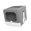 Portable Foldable Cat Litter Box Large   Enclosed Cat Potty Toilet Front Entry Top Exit with Lid Litter Scoop