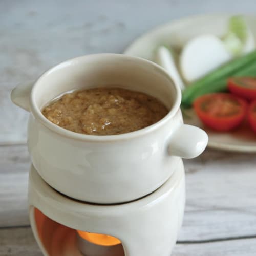 KINTO Hokkuri Cheese Fondue, White, 23082