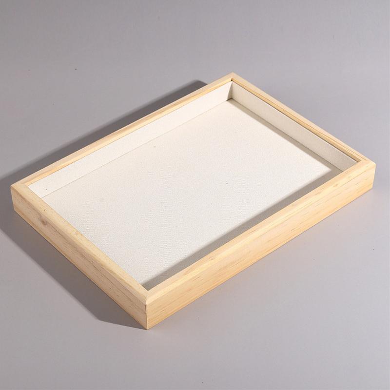 Vintage Jewelry Display Tray Multipurpose Earrings Ring Necklace Bracelet Plate Wooden Storage Trays Counter Jewellery Organizer