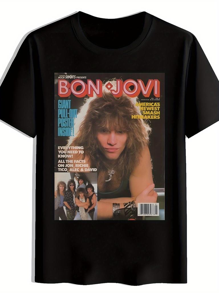 Vintage Rock Band Graphic T-shirt - Crew Neck