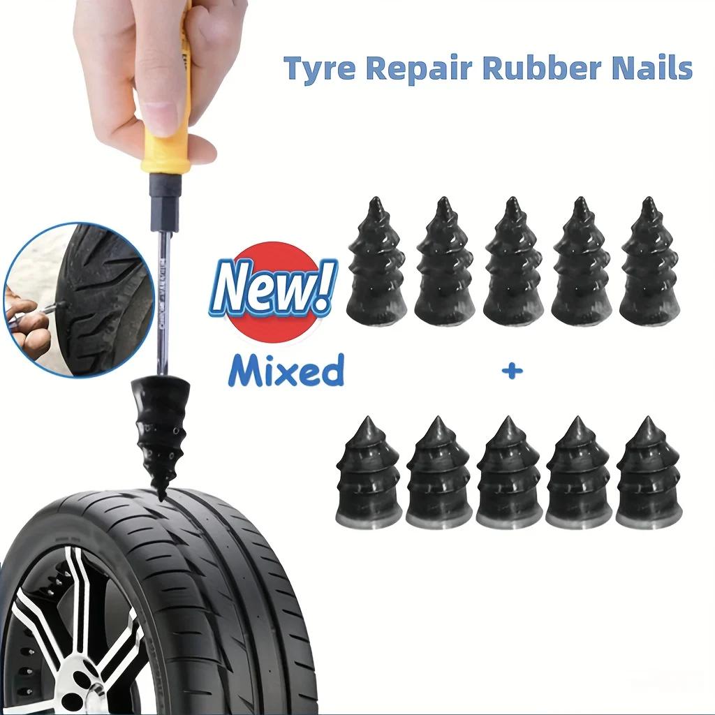 10/30Pcs Vacuum Tyre Repair Nail Tire Puncture Screws Motorcycle Fitting Set Tubeless Wheel Repairs Puncture Kit Patches for Car
