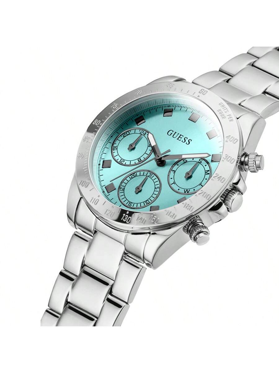 

Women s Fashionable Quartz Watch. Available In Various Colors. Three-Hand Design. Features Date Display And Stop-Second Function.GW0314L4 синій