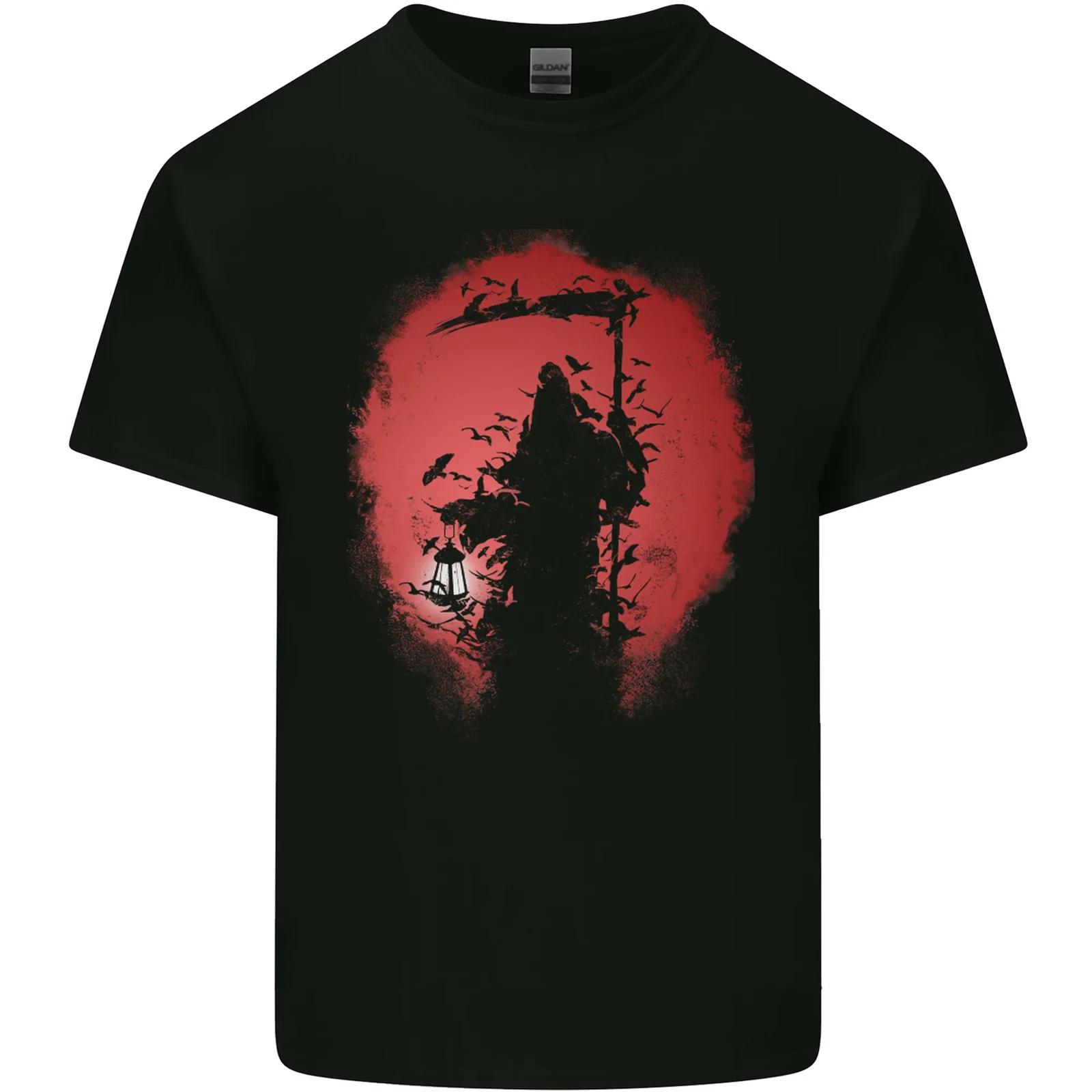 Afterlife Grim Reaper Death Gothic Skull Kids T-Shirt Childrens S