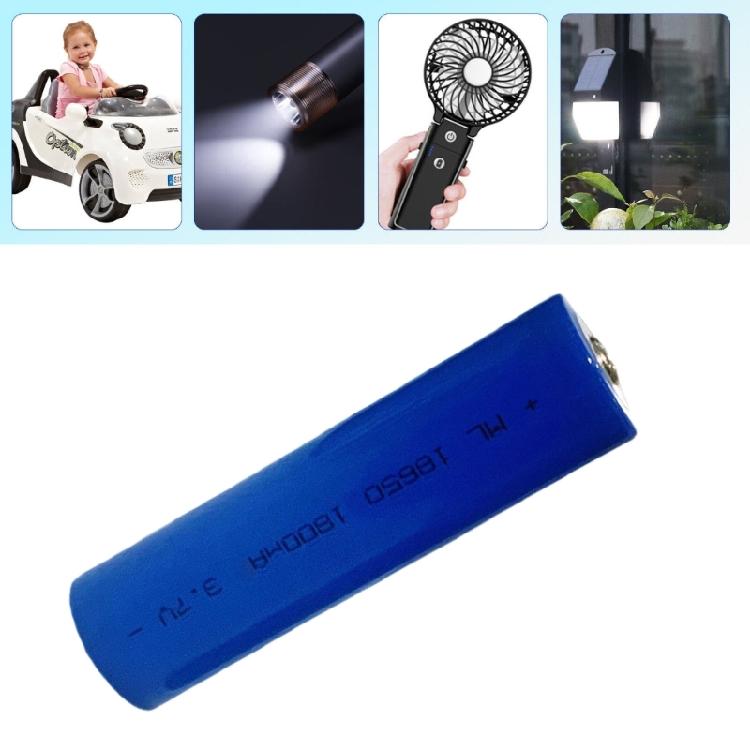 Lightweight Safe Efficient 18650 Lithium Battery 1800mAh Pointed Design for Long Duration Power Needs Emergency Lighting
