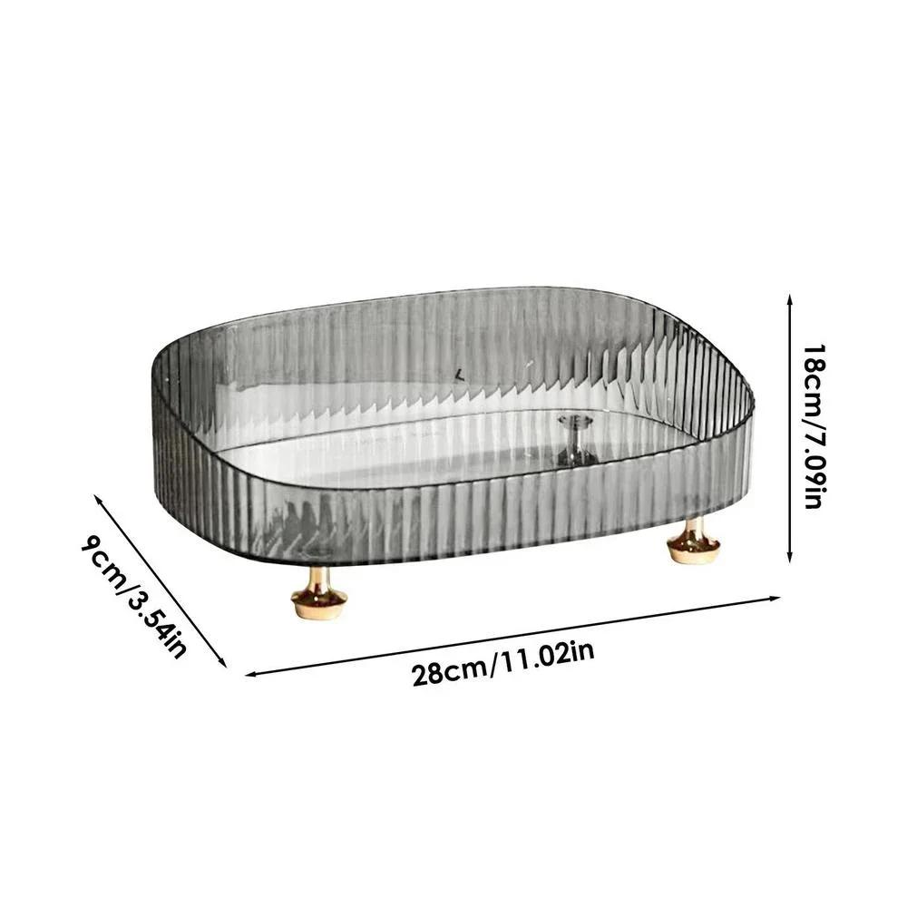 Makeup Perfume Organizer, Bathroom Vanity Tray, Decorative Dresser Tray, Countertop Organiser Tray for Cosmetic, Sundries