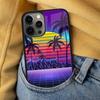 Hot Synthwave Retro 80s Neon Magnetic Soft Phone Case for iPhone 16 Promax 15 Pro 13 14 Plus 11 12 Mini MagSafe Coque