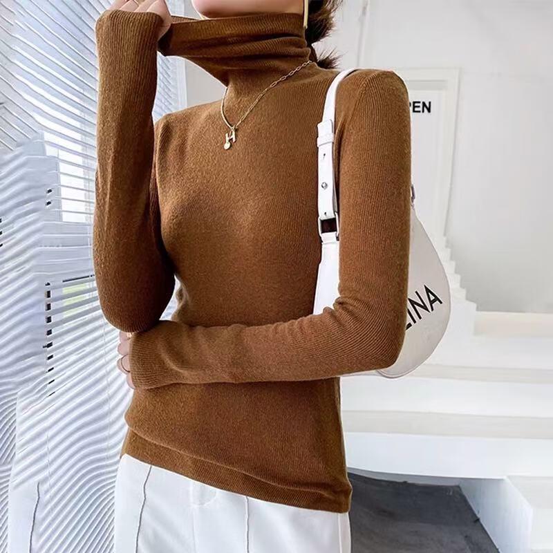 

Firstview Women s Soft High-Neck Wool Sweater One Size