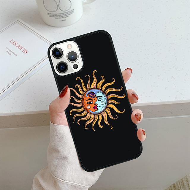 Sonne und Mond Gesicht Handyhülle Für iPhone 17 Air 13 12 14 15 16 Hülle Für Apple 14 15 16 Pro Max Plus Coque